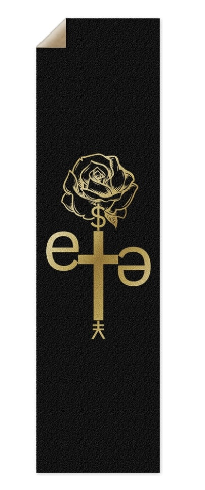 ete. “Golden Rose Uplift” black griptape .ete