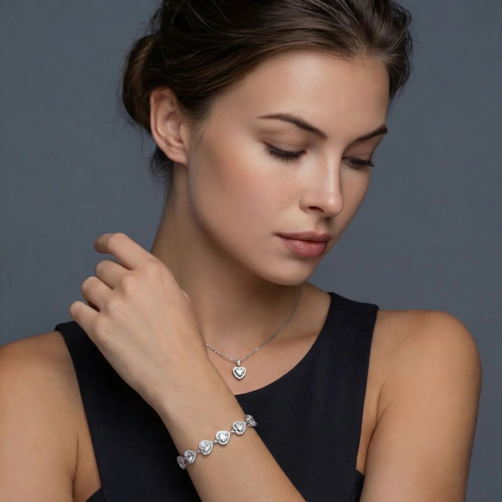 ete.Heart Symphony Moissanite Set .ete