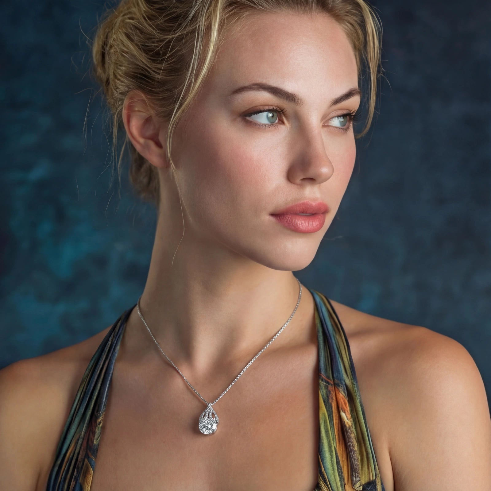ete. Teardrop Brilliance Necklace .ete