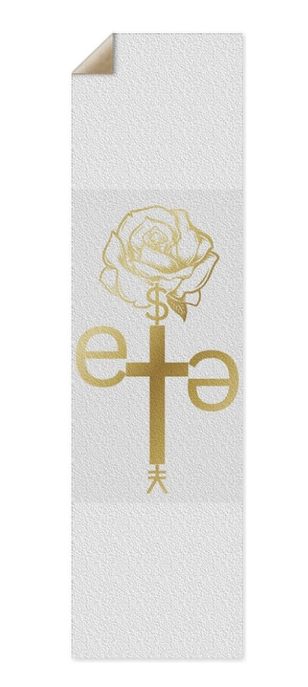 ete. “Golden Rose Uplift” white griptape .ete